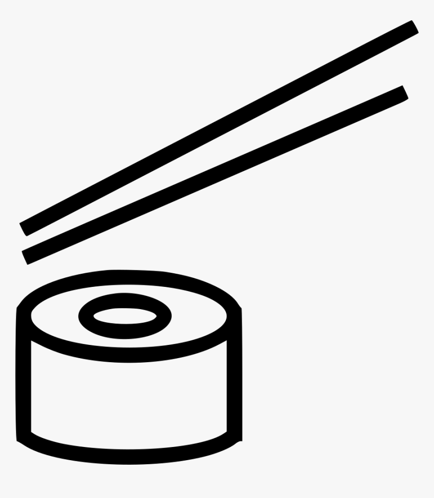 Transparent Sushi Clipart - Black And White Sushi, HD Png Download