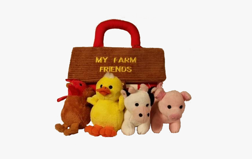 Stuffed Animal Farm Friends - Carrier Bag Of Stuffed Animals, HD Png Download