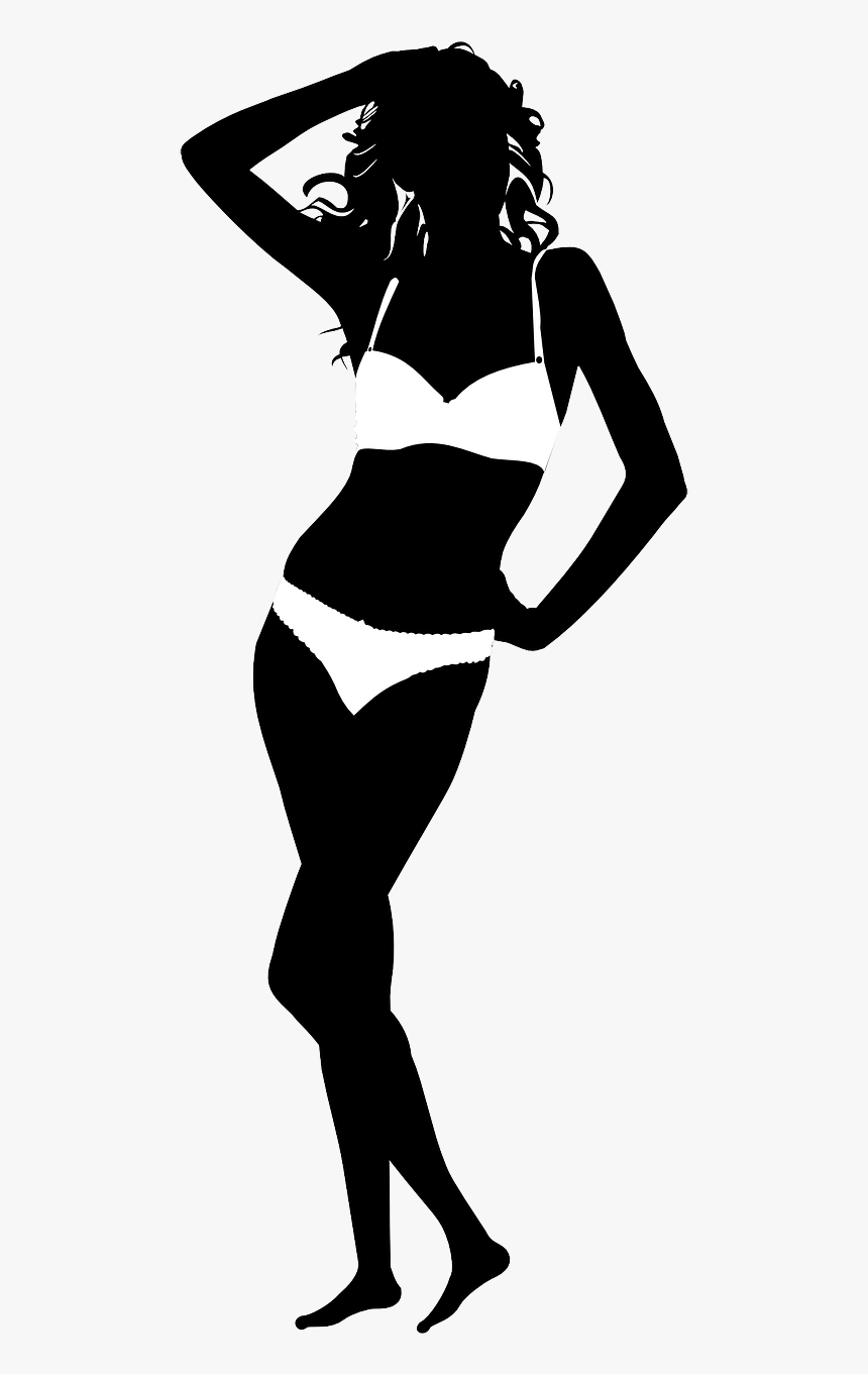 Sexy Girl Silhouette Bikini, HD Png Download