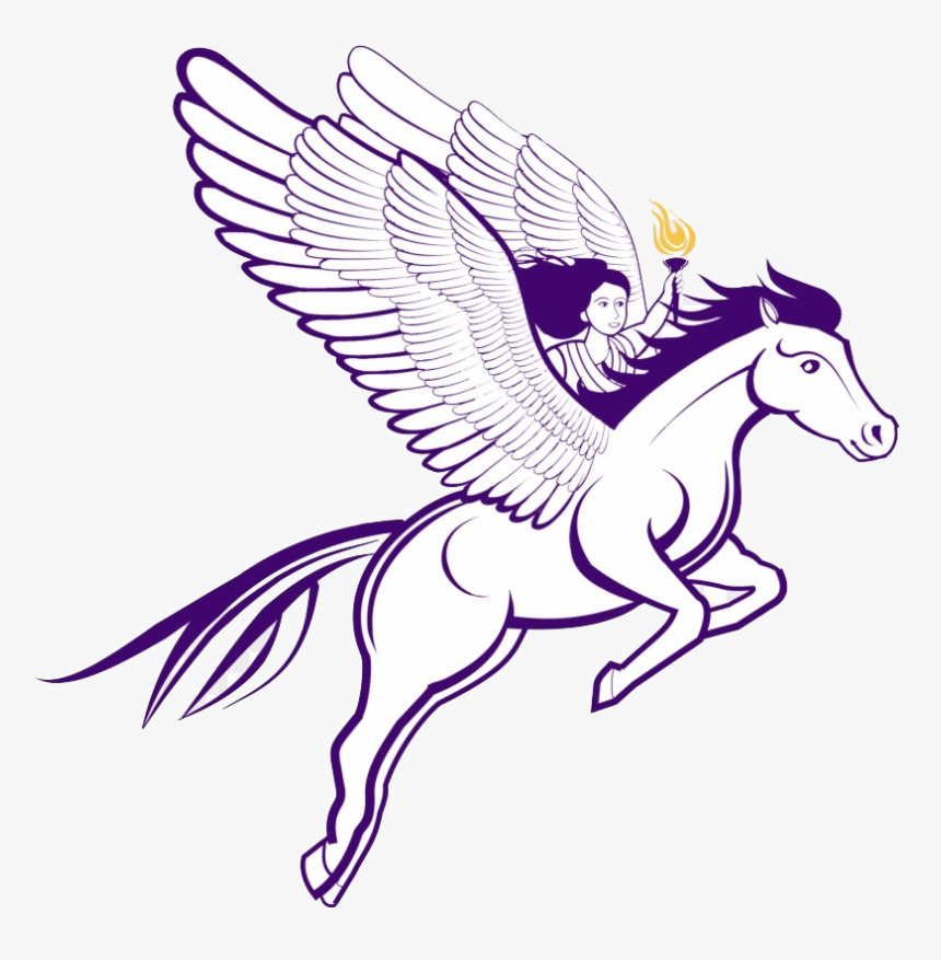 Pegasus Png Photo - Woman Holding A Torch Horse With Wings, Transparent Png