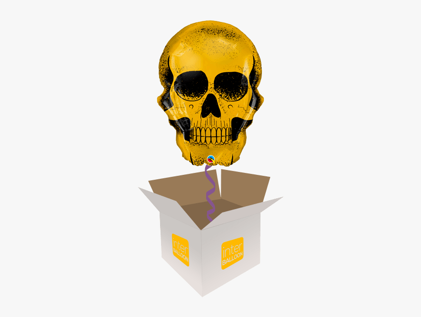 39″ Golden Skull - Skull Balloons, HD Png Download
