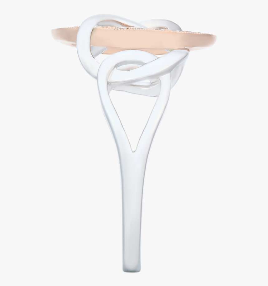 Link By Link Two Tone Circle Diamond Ring , Png Download - Clothes Hanger, Transparent Png