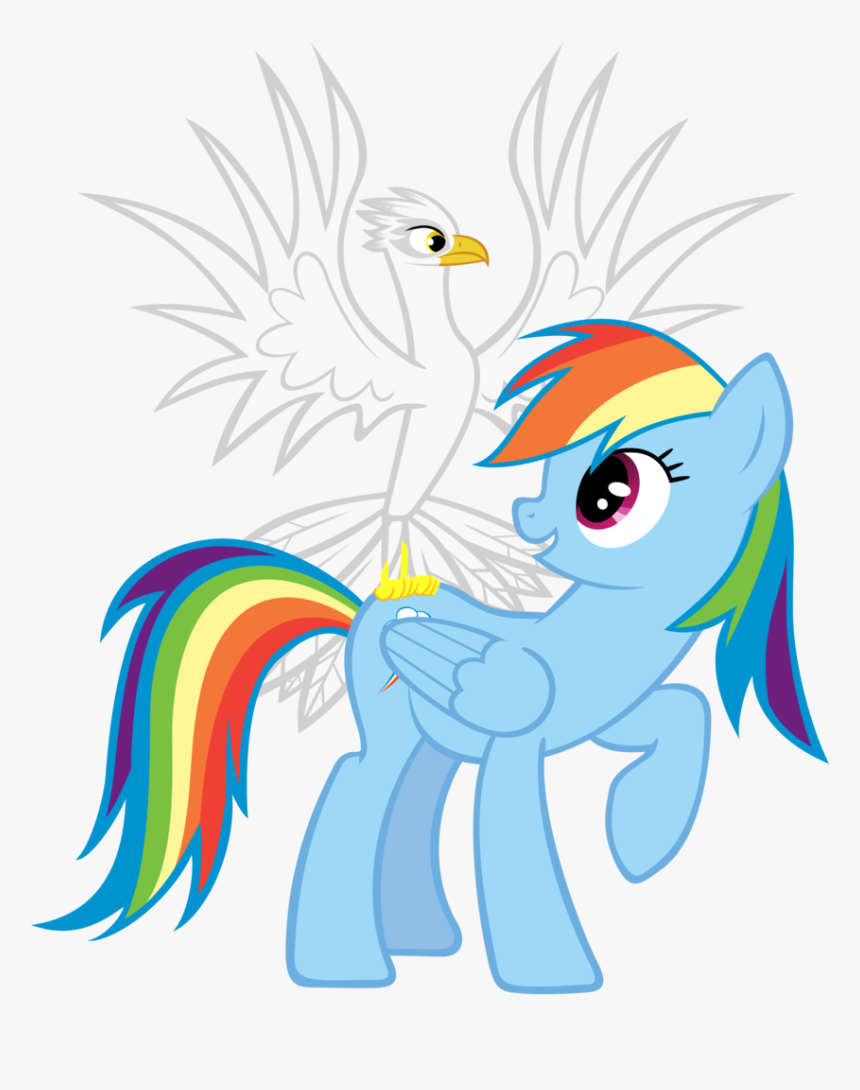 Stabzor, Bird, Eagle, Pegasus, Polish, Pony, Rainbow - Vinyl Scratch Rule 63, HD Png Download