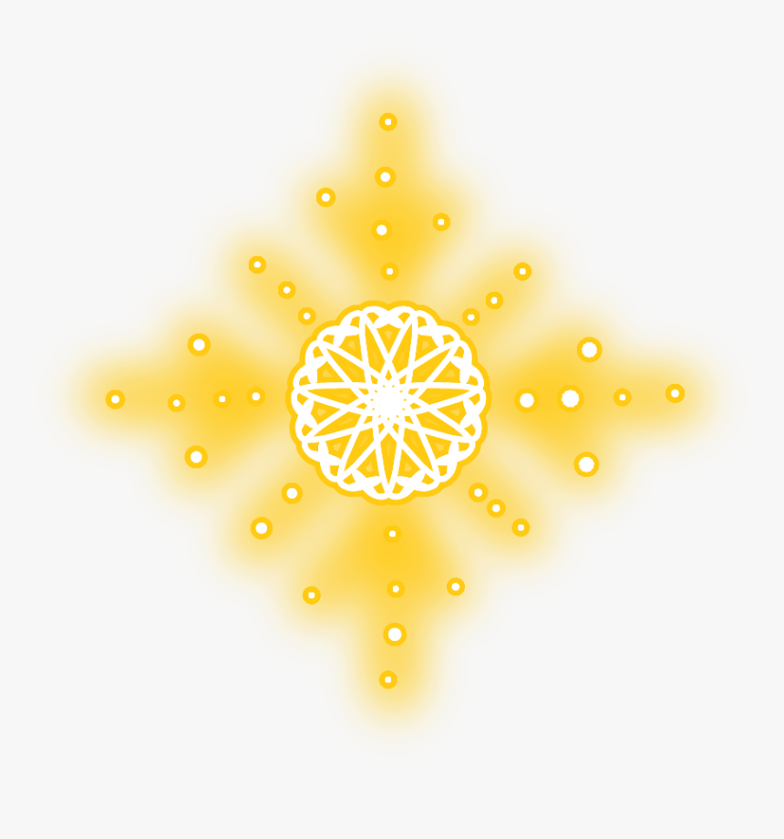 Transparent Gold Snowflake Png - Circle, Png Download