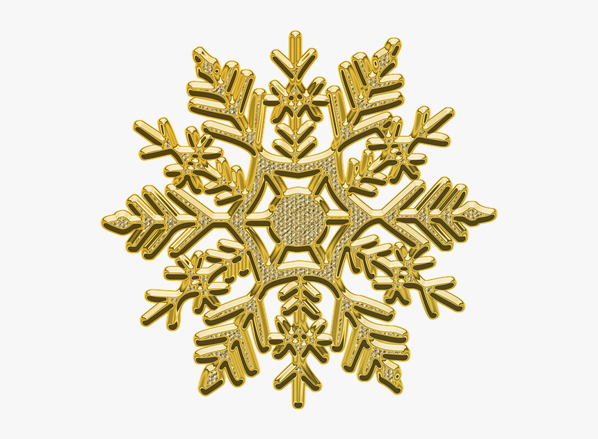 Snowflake Pattern Decor Free Photo - Dorado Png Snowflakes Copo De Nieve Vector Png, Transparent Png