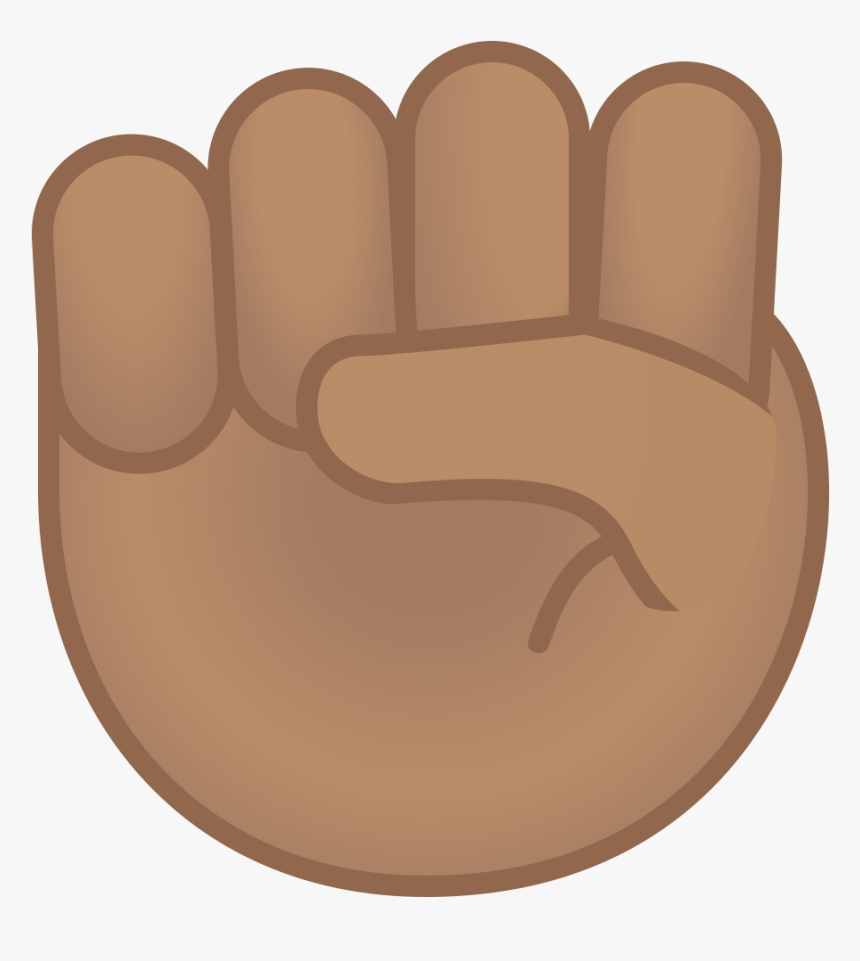Raised Fist Medium Skin Tone Icon - Png Emoji Hands Fist, Transparent Png