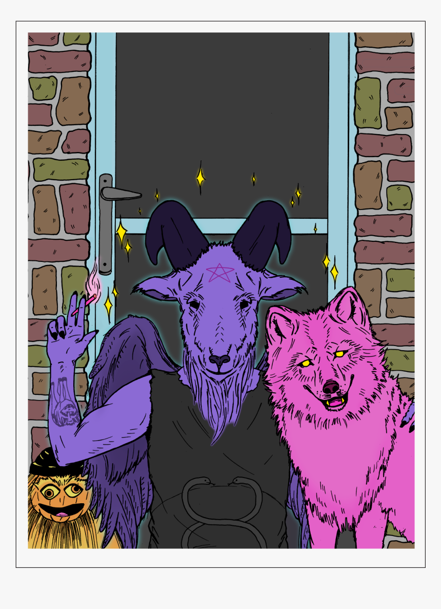 Image Of Leon Loves Baphomet Cover Art Print, HD Png Download