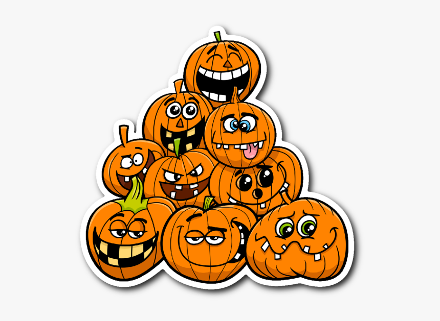 Transparent Jack O Lantern Face Png - Cartoon Pumpkin, Png Download