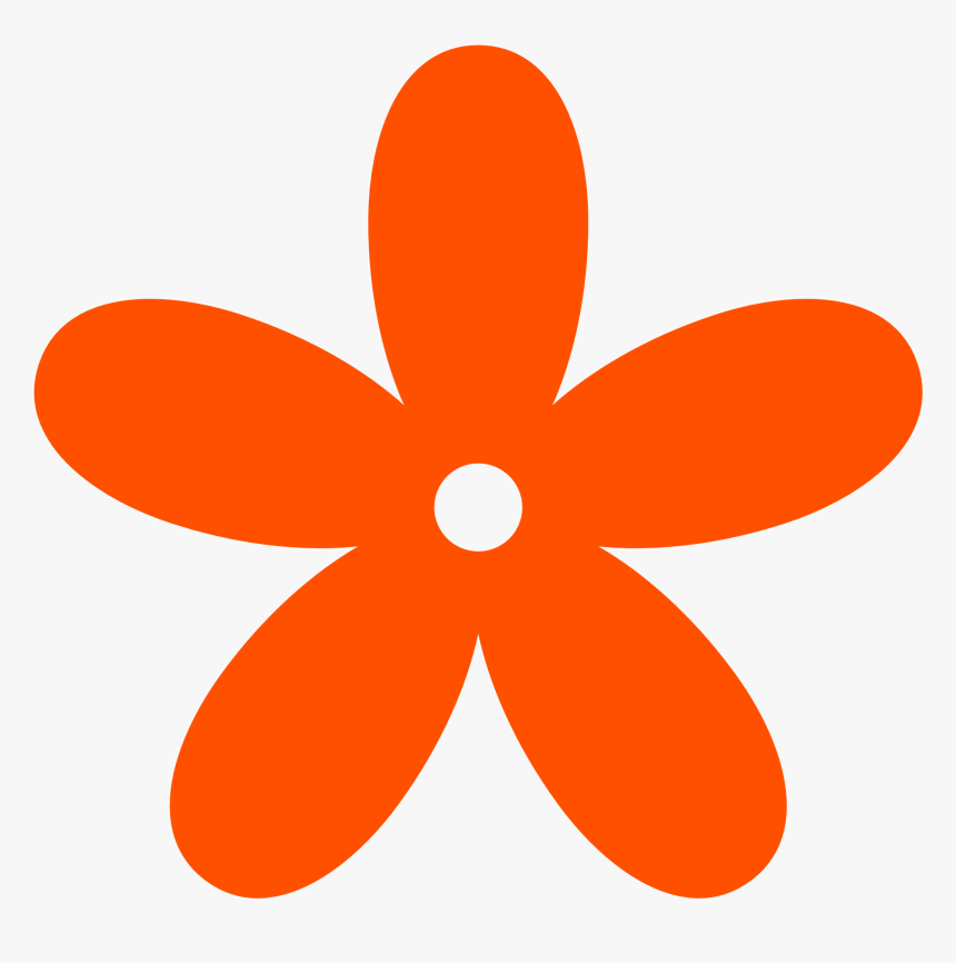 Orange Flower Clipart - Pink Flower Clipart Png, Transparent Png