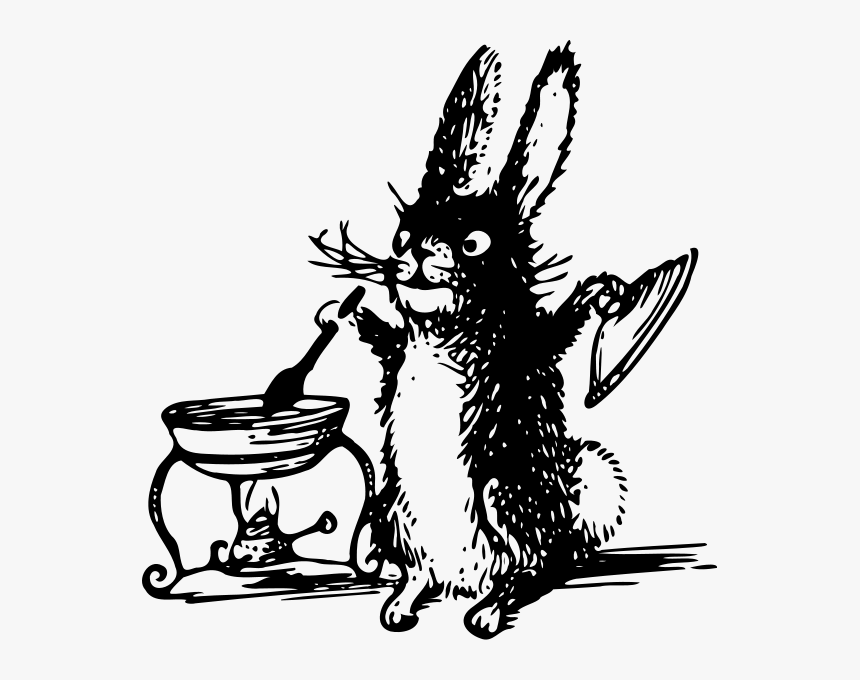 Tom A Cooking Rabbit Svg Clip Arts - Rabbit Cooking In A Kitchen, HD Png Download
