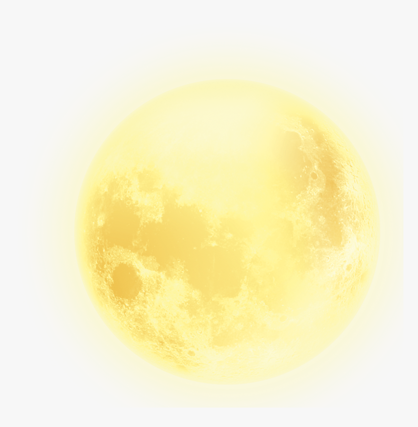 金黄色泛光月亮 - Planet, HD Png Download