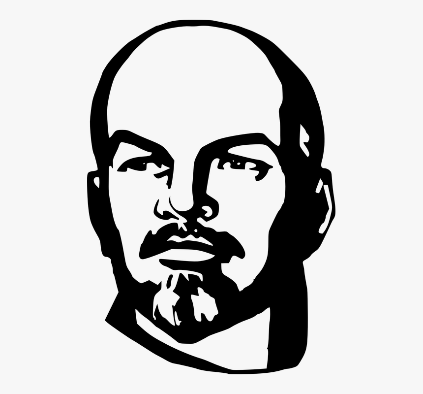 Lenin, Leninist, Russia, Soviet, Ussr, Communism - Lenin Black And White, HD Png Download