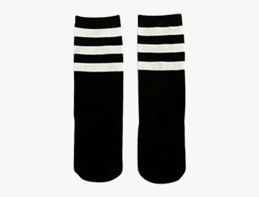 Black Stripes Knee High Socks - Hockey Sock, HD Png Download