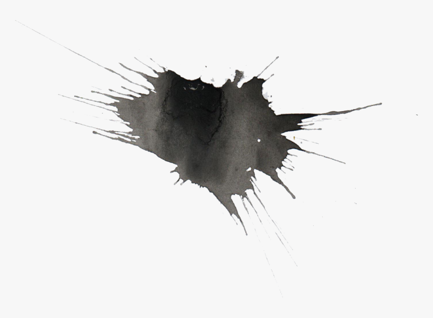 Black Watercolor Splash Png, Transparent Png