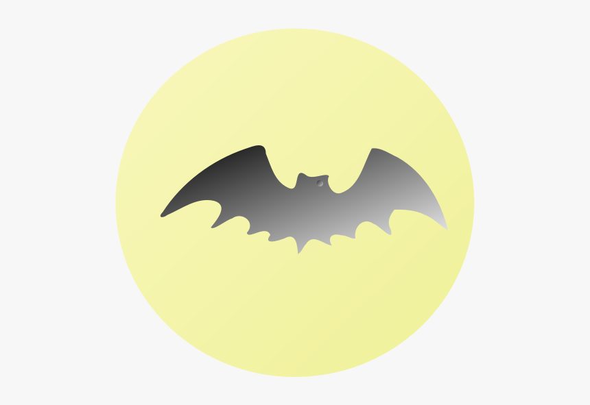 Bat In Front Of Moon - Bat Moon Clipart, HD Png Download