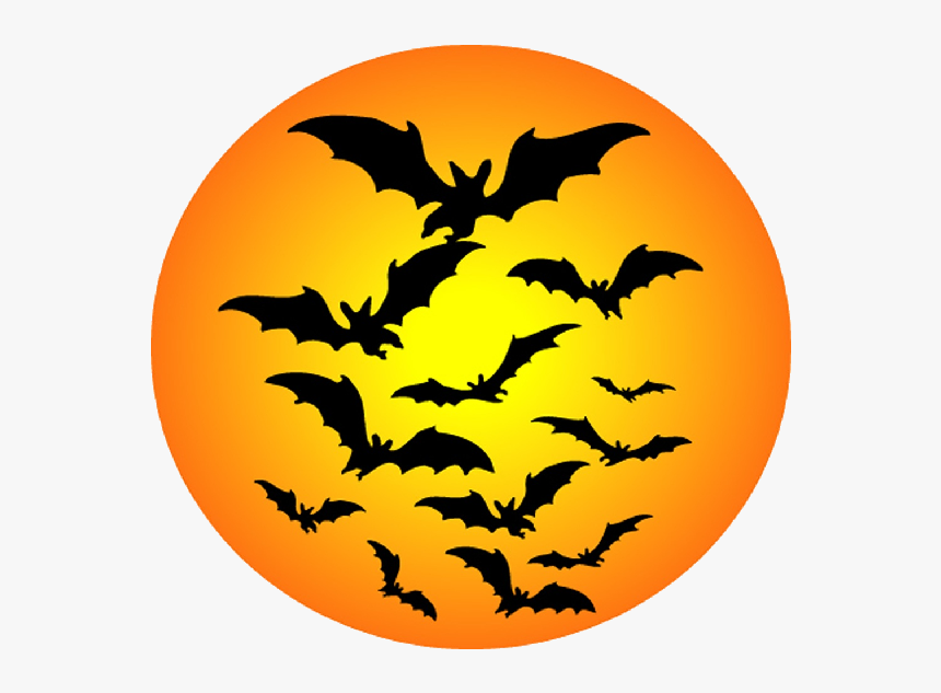 Bat Moon Png Background Image - Halloween Clip Art, Transparent Png