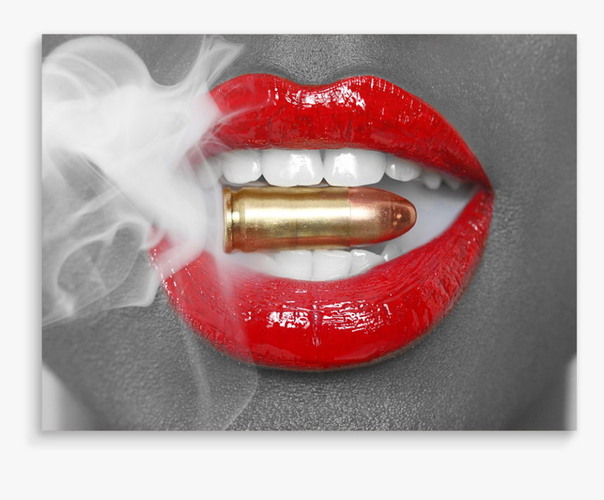 Bullet Lips 
 Class Lazyload Blur Up 
 Style Width - Imagenes De Labios Con Humo Y Una Bala, HD Png Download