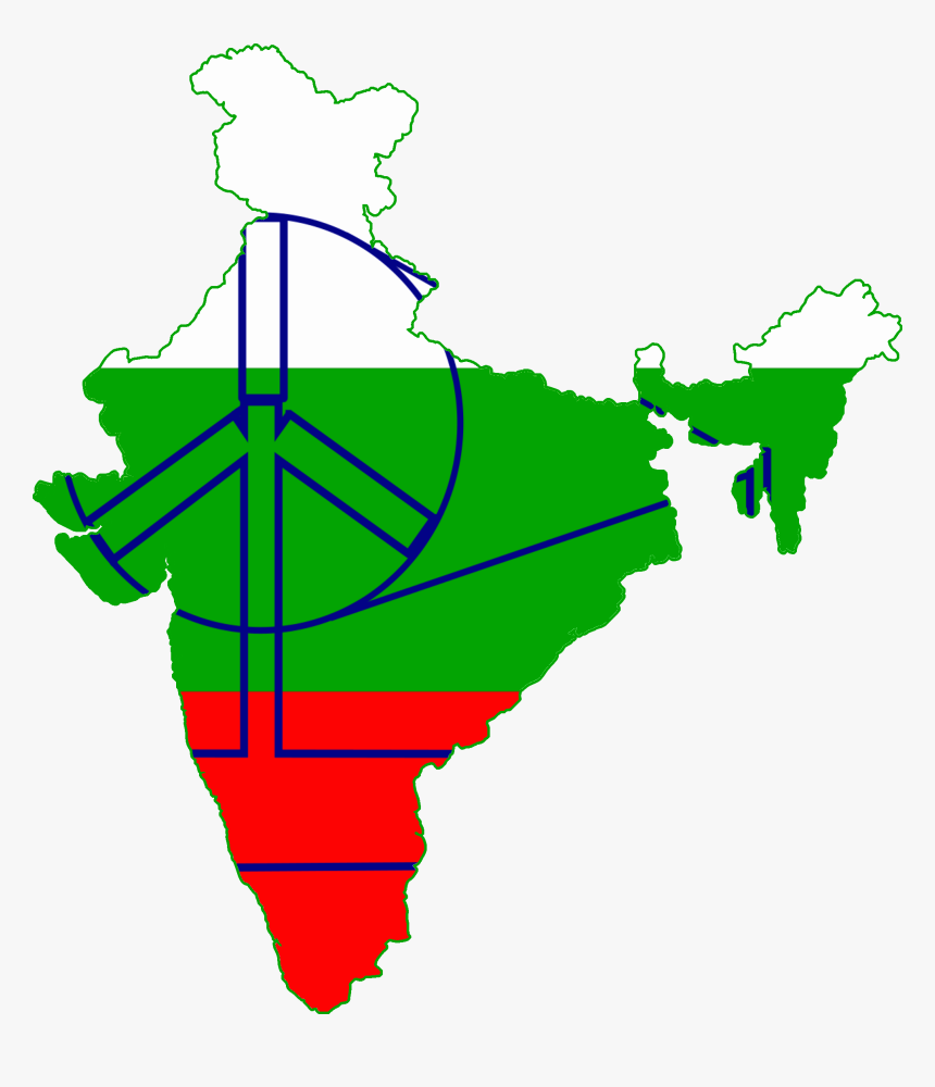 Flag Map Of India - Great Legalization Movement India, HD Png Download