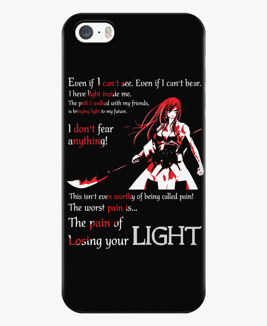 The Pain Of Losing Your Light Erza Scarlet - Erza Scarlet Phone Case, HD Png Download