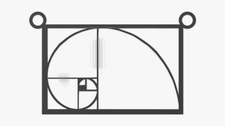 Fibonacci Spiral Pendant Mod Corner Clasps X2 - Arch, HD Png Download