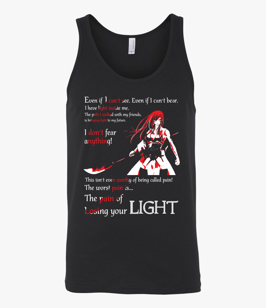 The Pain Of Losing Your Light Erza Scarlet - Sword Art Online Tank Top, HD Png Download