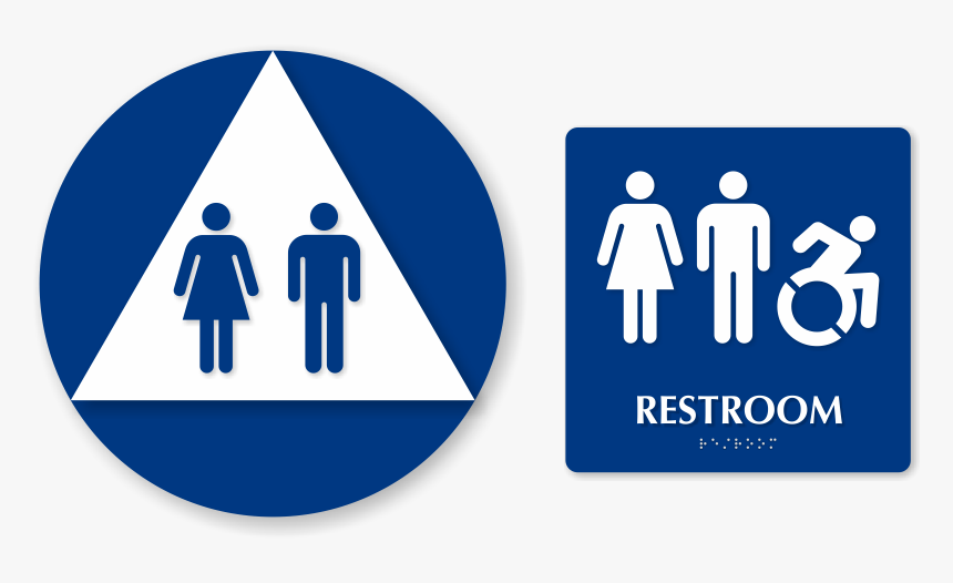 Jpg Royalty Free Stock Accessible Signs - Ada Unisex Restroom Signage, HD Png Download