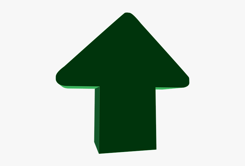 Arrow, The Direction Of The 3d, Green, Top, High - Sign, HD Png Download
