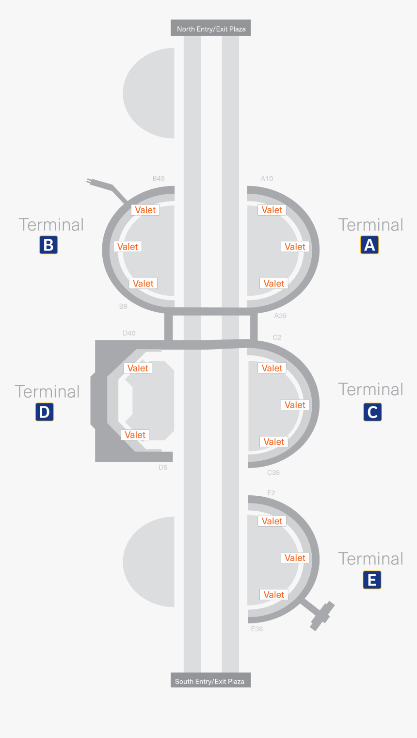 Website Valet Dfw Airport Parking Map Image - Circle, HD Png Download