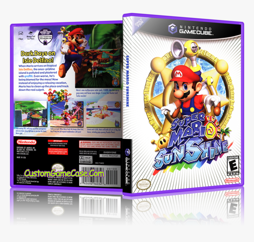 Super Mario Sunshine Front - Super Mario Sunshine Cover Art, HD Png Download