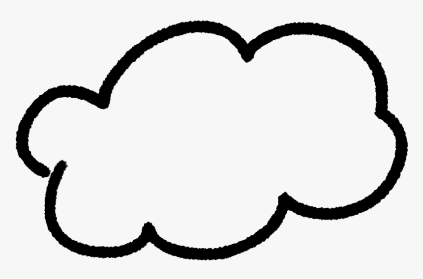 #cloud #puffycloud #doodle #clouddoodle #sketch #bnw - Transparent Background Cloud Png Clipart, Png Download
