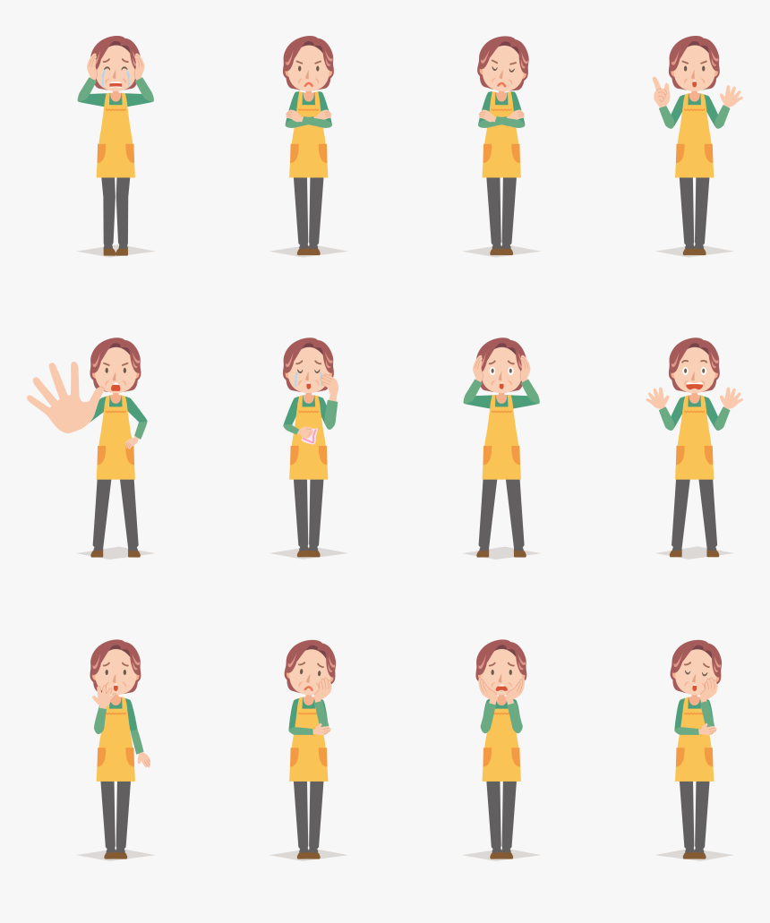 Life Illustration Vector Characters Expression Cartoon, HD Png Download