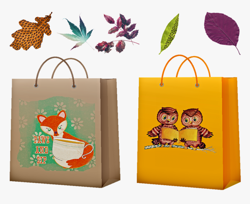 Two Grocery Bags With Handles - Bag, HD Png Download