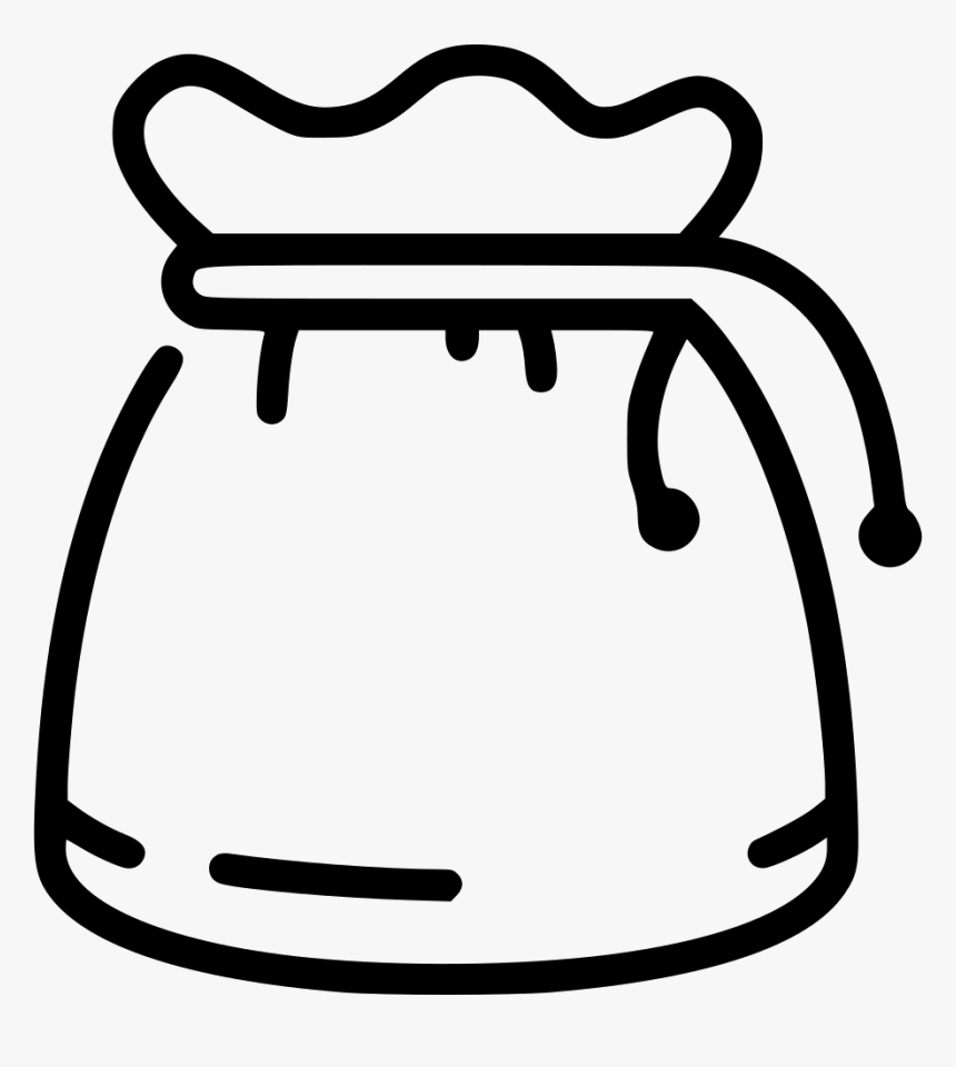 Grocery Bag Clip Art Black And White Download - Icon Treasure Bag Png, Transparent Png