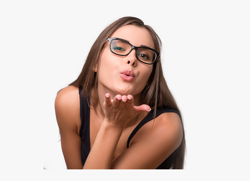 Wearing Glasses Png - Girl Wearing Glasses Png, Transparent Png