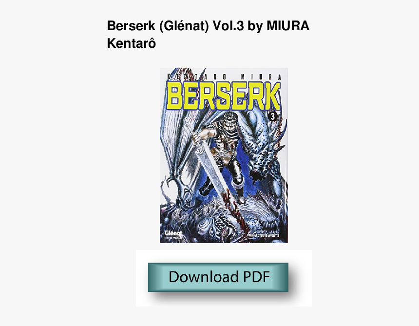 Berserk Tome 3, HD Png Download