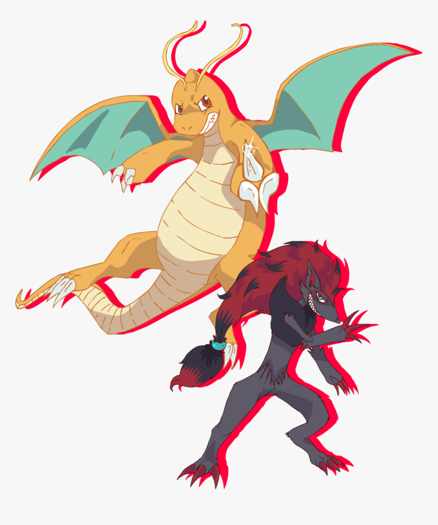 Zoroark X Dragonite, HD Png Download