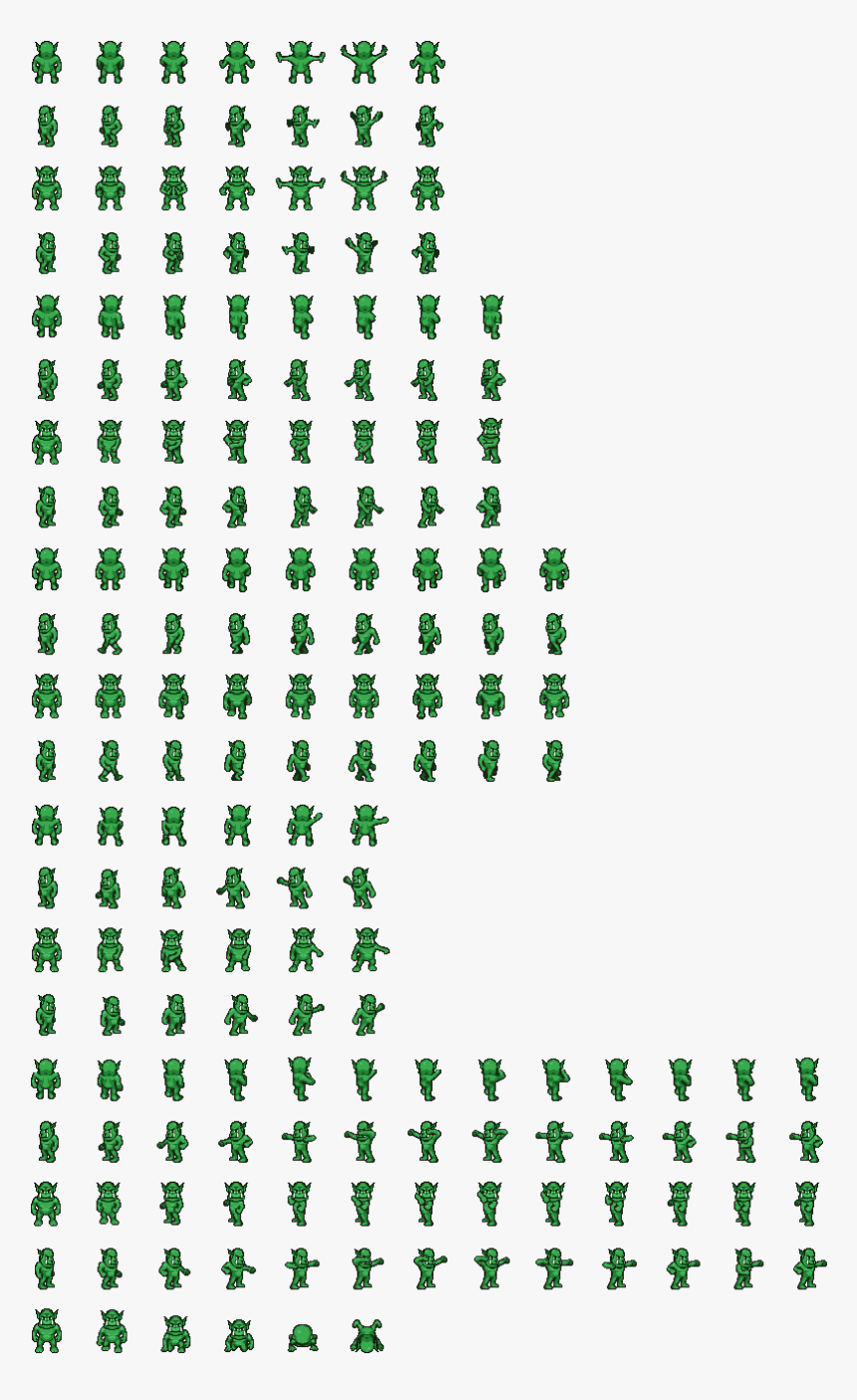 Character Sprite Sheet Template - Pixel Art Free Sprite Sheet, HD Png Download