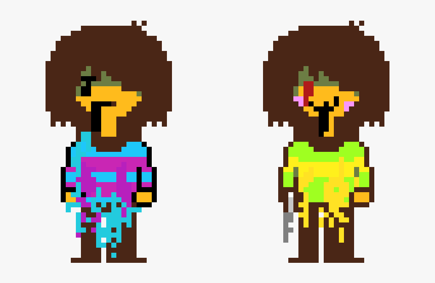 Melting Frisk And Chara - Frisk Chara And Kris, HD Png Download