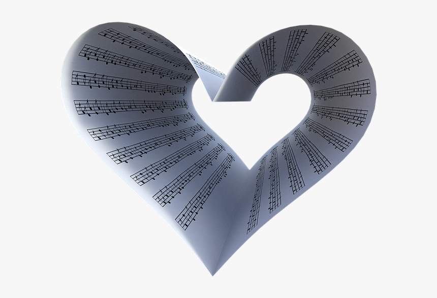 Sheet, Music, Heart, Piano, Concert, Sound, Disco, - Heart, HD Png Download