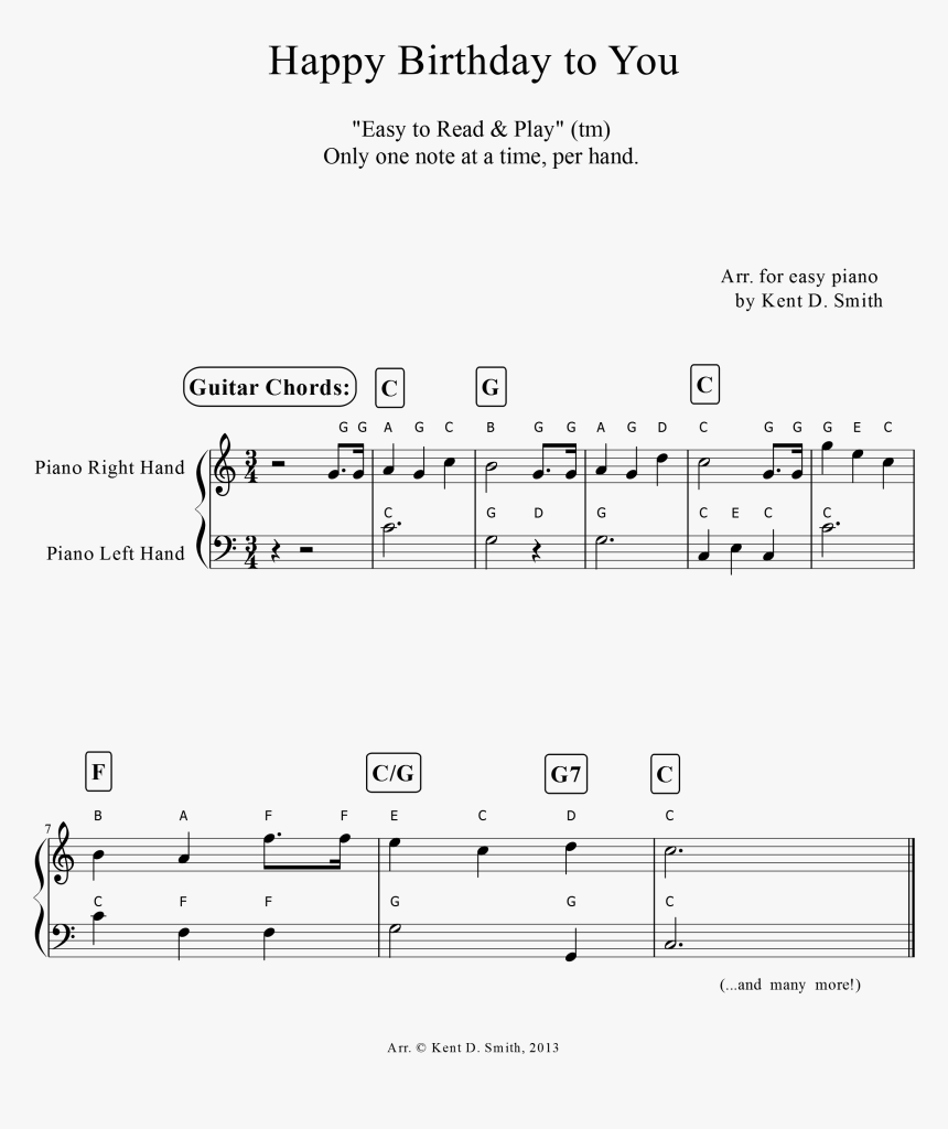 Easy Sheets From Kent - Sheet Music, HD Png Download