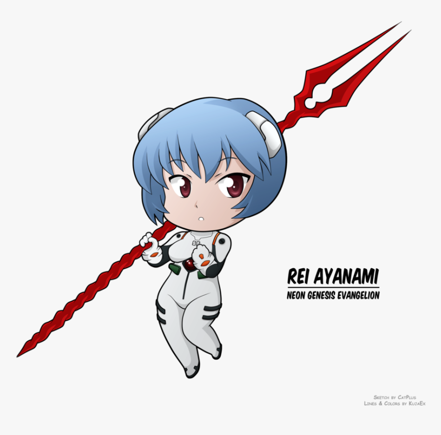 Neon Genesis Evangelion Rei Chibi , Png Download - Cartoon, Transparent Png