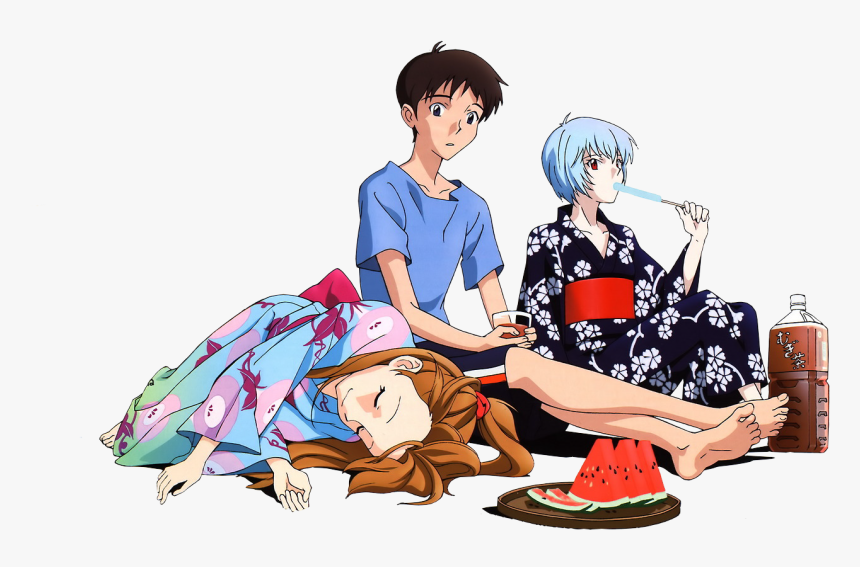 Shinji Ikari Rei Ayanami Asuka Langley Soryu Komm Susser - エヴァンゲリオン 新 劇場 版 破, HD Png Download