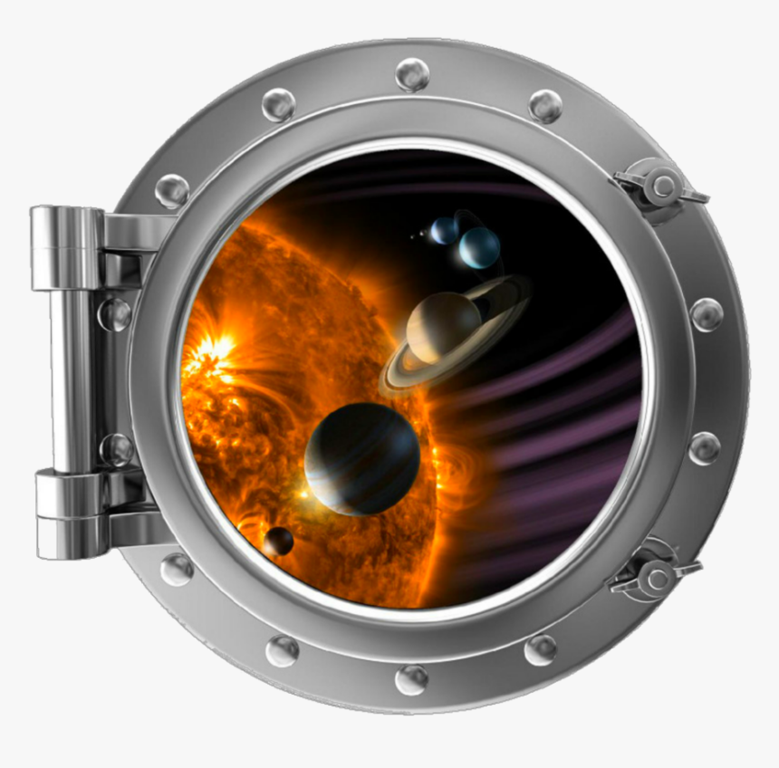 #ftestickers #window #porthole #space #planets - 3d Wall Decal Rocket Launch, HD Png Download
