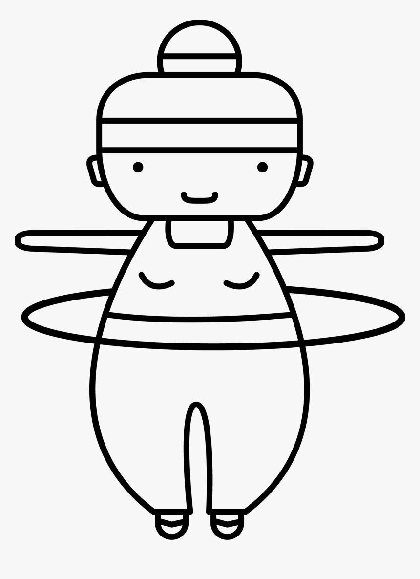 Hula Hoops Digital Stamp - Hamster Wheel Line Drawing, HD Png Download