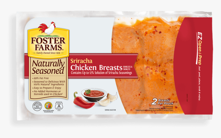 Sriracha Boneless Skinless Chicken Breasts - Foster Farms Sriracha Chicken, HD Png Download