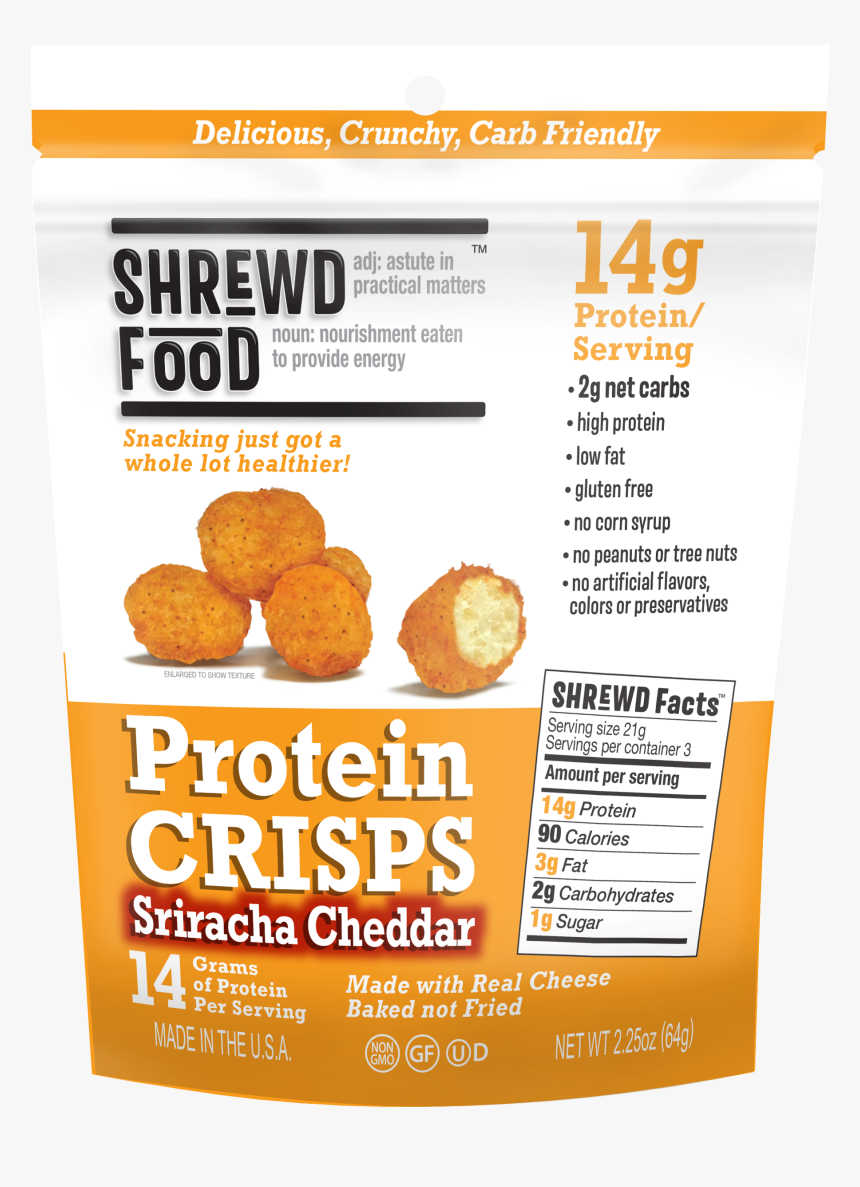 Sriracha Cheddar Protein Crisps - Snack, HD Png Download