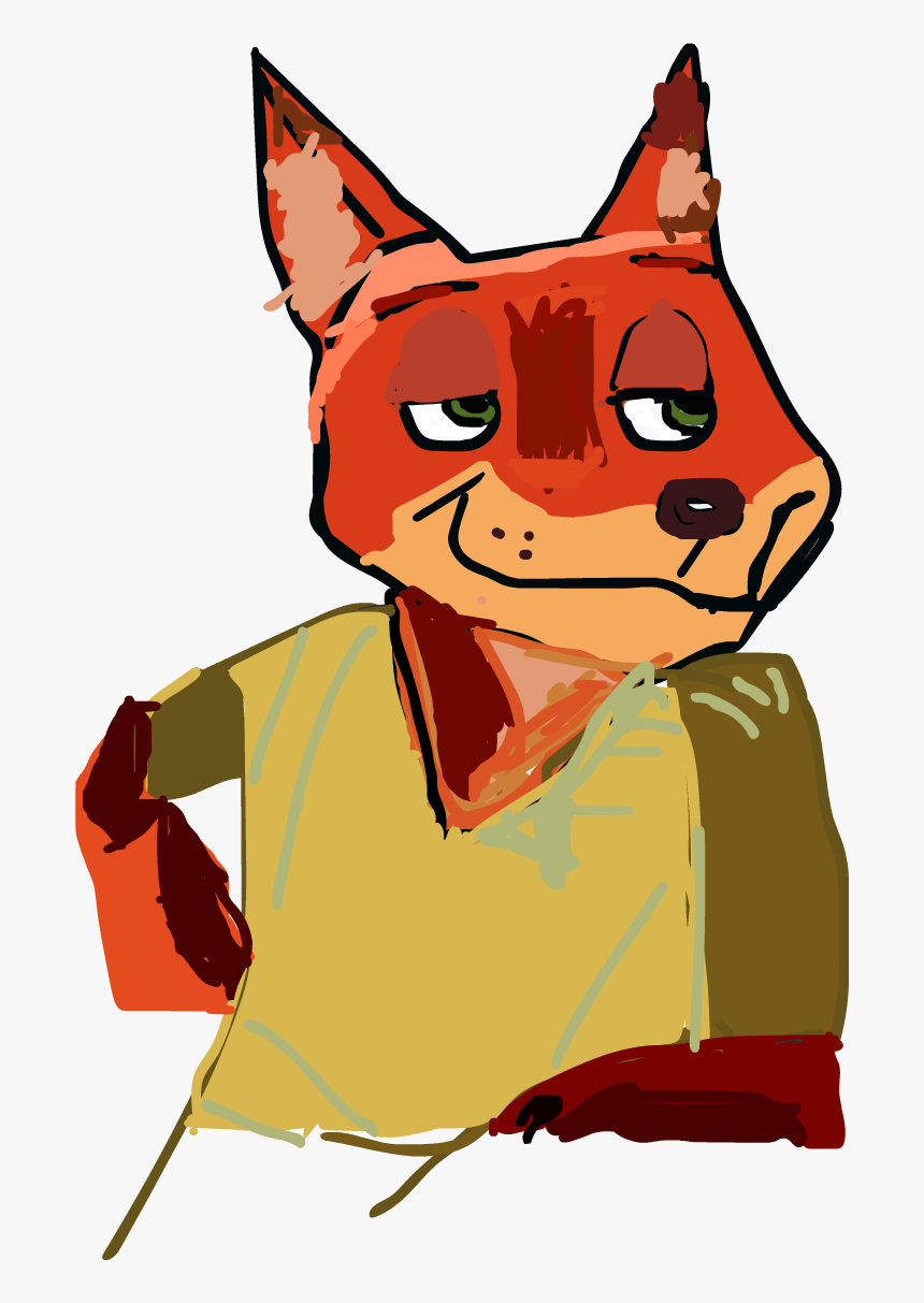 Nick Wilde - Cat Yawns, HD Png Download