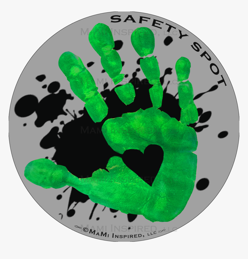 Transparent Black Splat Png - Children Safety Spot Hand Decal, Png Download