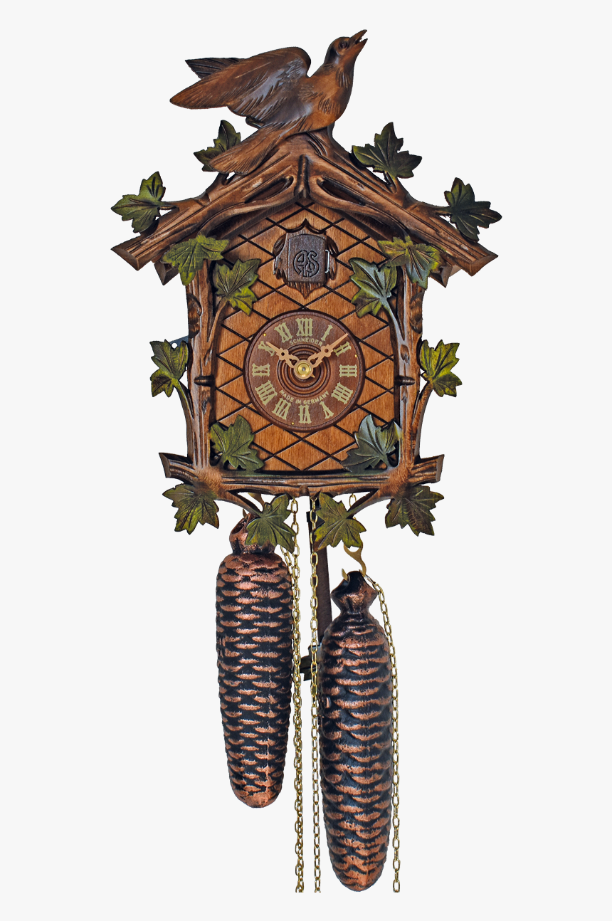 1 Day With Green Leaves & Bird - Cuckoo Clock, HD Png Download