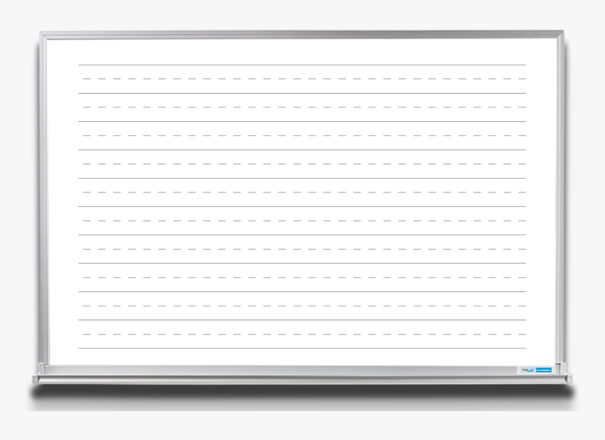 Whiteboard With Penmanship Lines, Narrow Aluminum Frame - Paper, HD Png Download